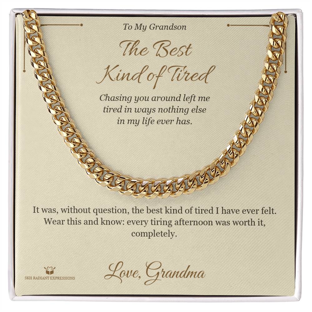 Personalized Cuban Link Chain for grandson