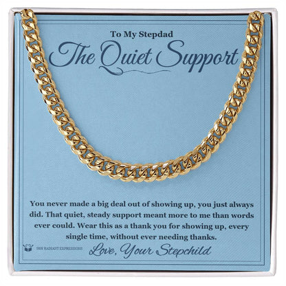 Cuban Link Chain with personalized message card for brother
