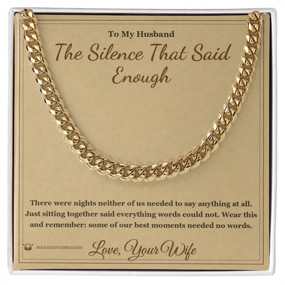 Meaningful gift for husband - The Silence That Said Enough