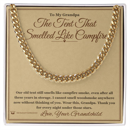 Cuban Link Chain with personalized message card for brother