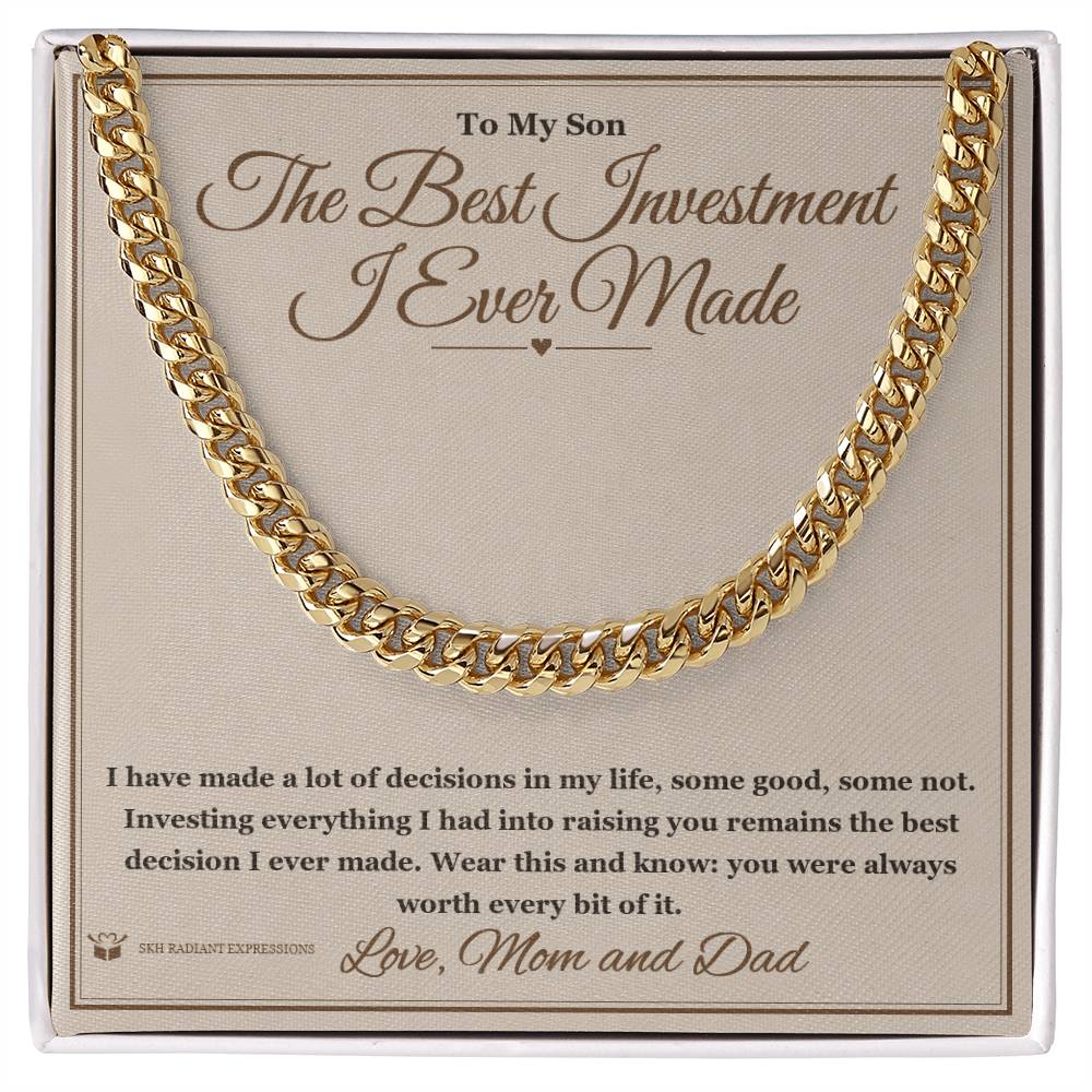 What does a Cuban Link Chain mean - gift for son