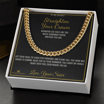 Cuban Link Chain gift for brother from Sister
