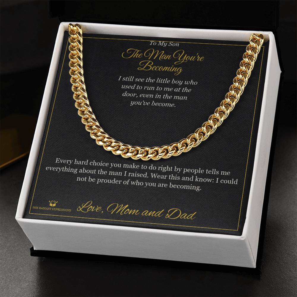 Cuban Link Chain gift for son from Dad
