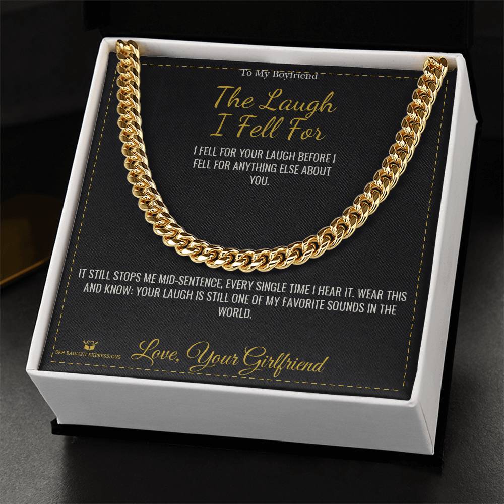 Add a name to this Cuban Link Chain - gift for boyfriend