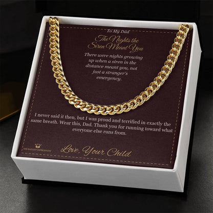 Custom name-personalized Cuban Link Chain gift for dad