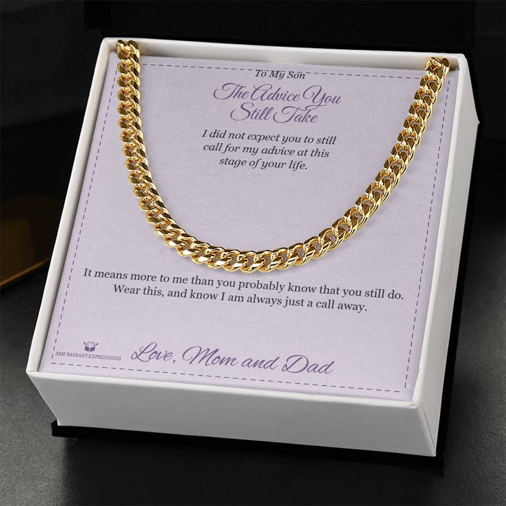 Personalized Cuban Link Chain for son