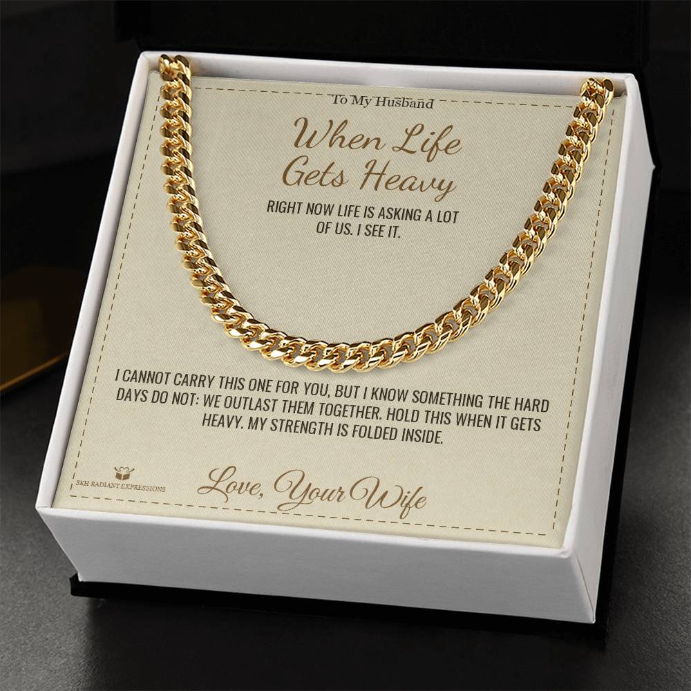 Cuban Link Chain gift for husband from Wife
