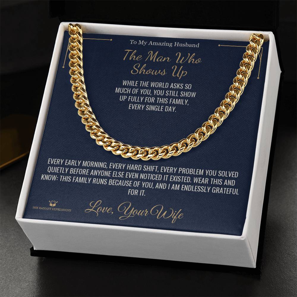 Cuban Link Chain gift for husband from Wife
