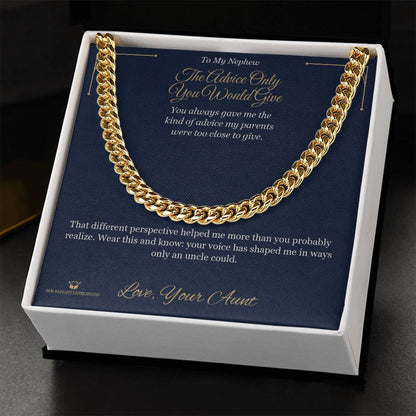 Add a name to this Cuban Link Chain - gift for nephew