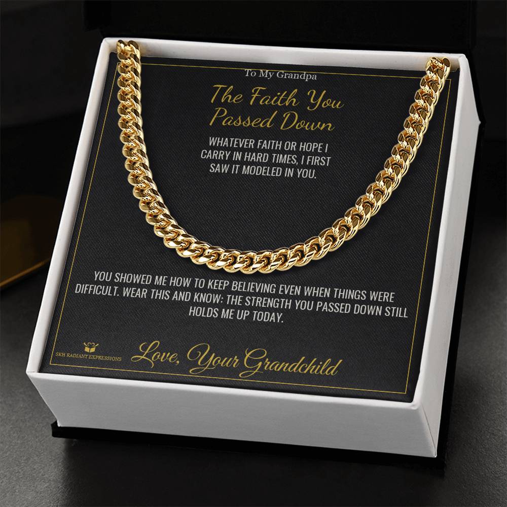 Meaningful gift for grandfather - The Faith You Passed Down