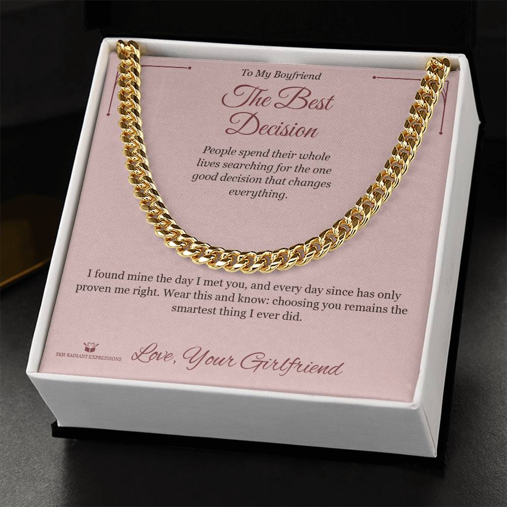 Custom name-personalized Cuban Link Chain gift for brother