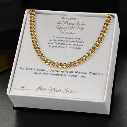 What does a Cuban Link Chain mean - gift for brother