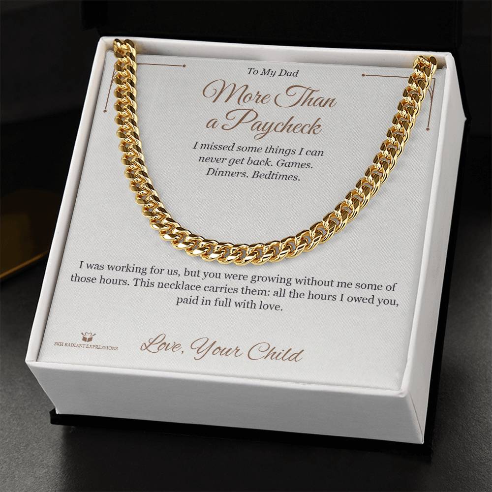 Custom name-personalized Cuban Link Chain gift for brother