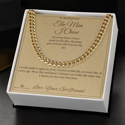 Add a name to this Cuban Link Chain - gift for brother