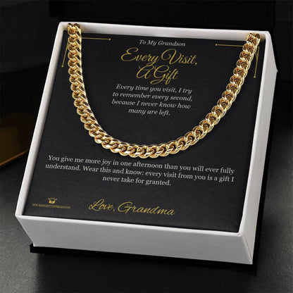 Personalized Cuban Link Chain for grandson