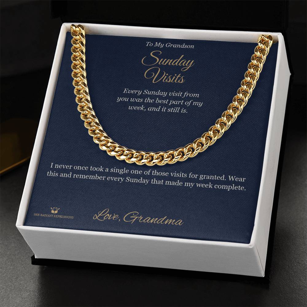 Personalized Cuban Link Chain for grandson