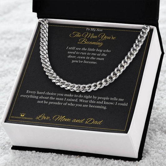 The Man You're Becoming - Cuban Link Chain for Son