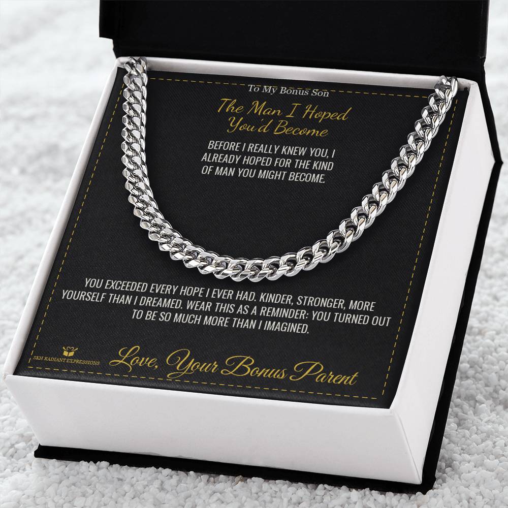 Sentimental stepson gift, not generic