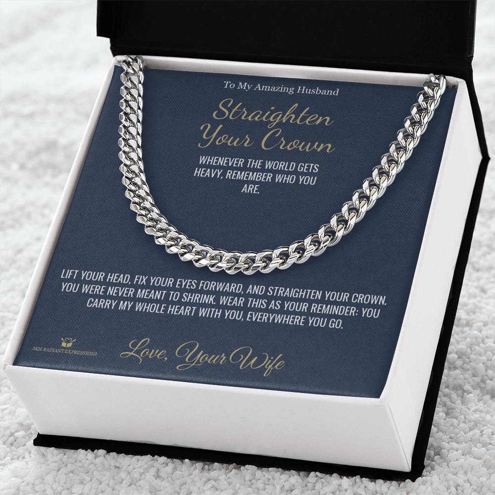 Meaningful gift for husband - Straighten Your Crown
