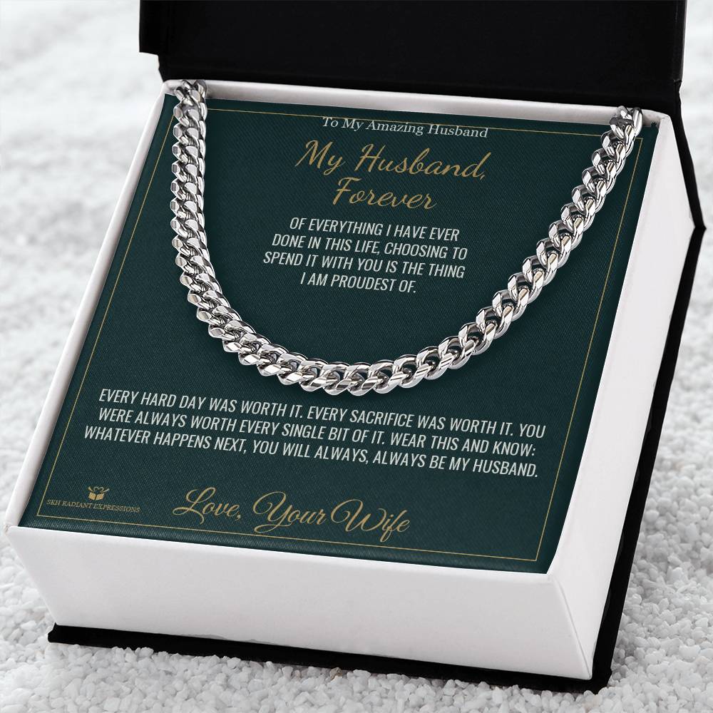 My Husband, Forever - Cuban Link Chain for Husband
