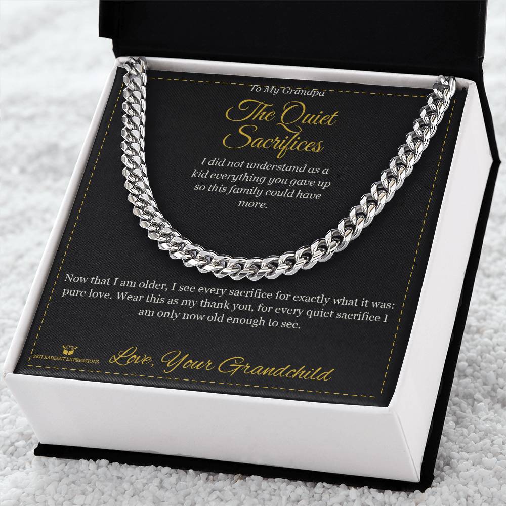 Personalized Cuban Link Chain for grandfather