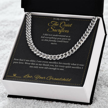 Personalized Cuban Link Chain for grandfather