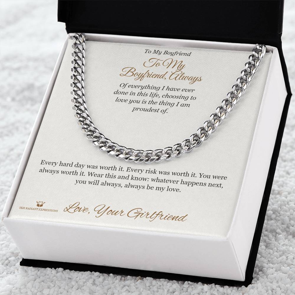 Personalized Cuban Link Chain for brother