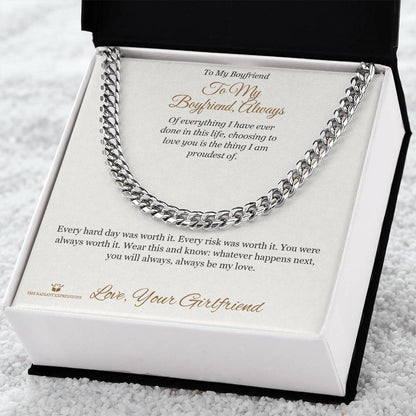 Personalized Cuban Link Chain for brother