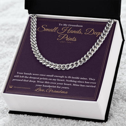 Meaningful gift for grandson - Small Hands, Deep Prints