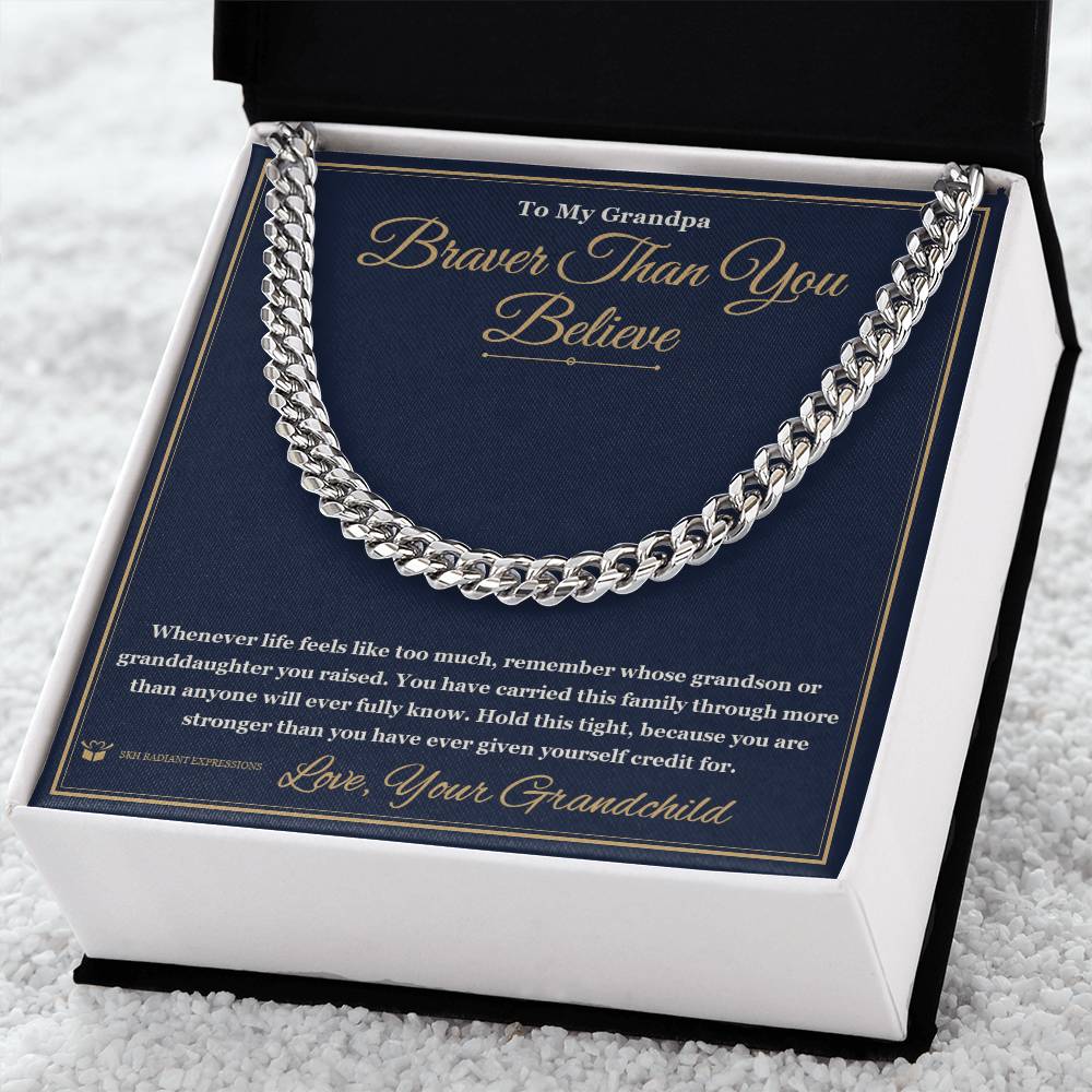 Personalized Cuban Link Chain for grandfather