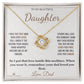 The First Man Love Knot Necklace for Daughter - personalized keepsake gift from SKH Radiant Expressions