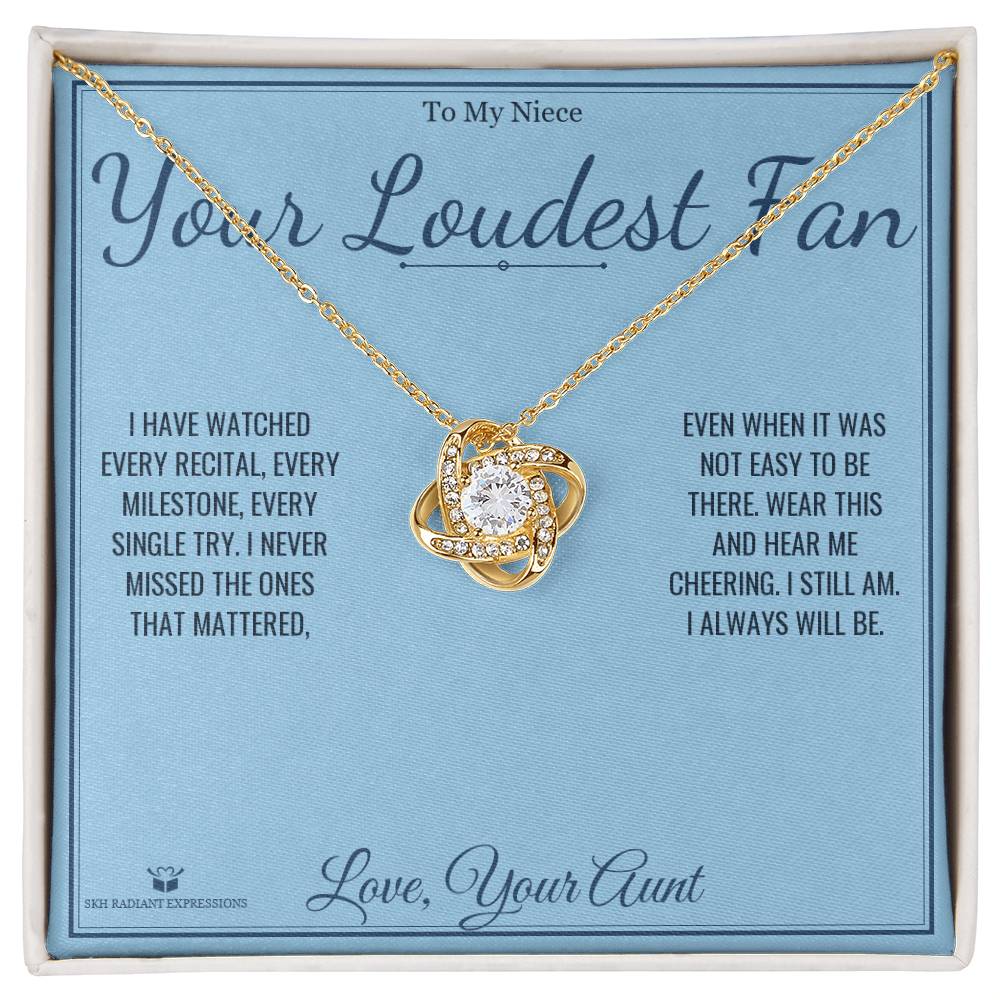 Your Loudest Fan - Love Knot Necklace for Niece