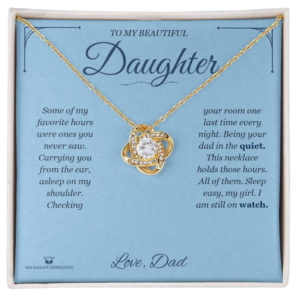 While You Were Sleeping - Love Knot Necklace for Daughter