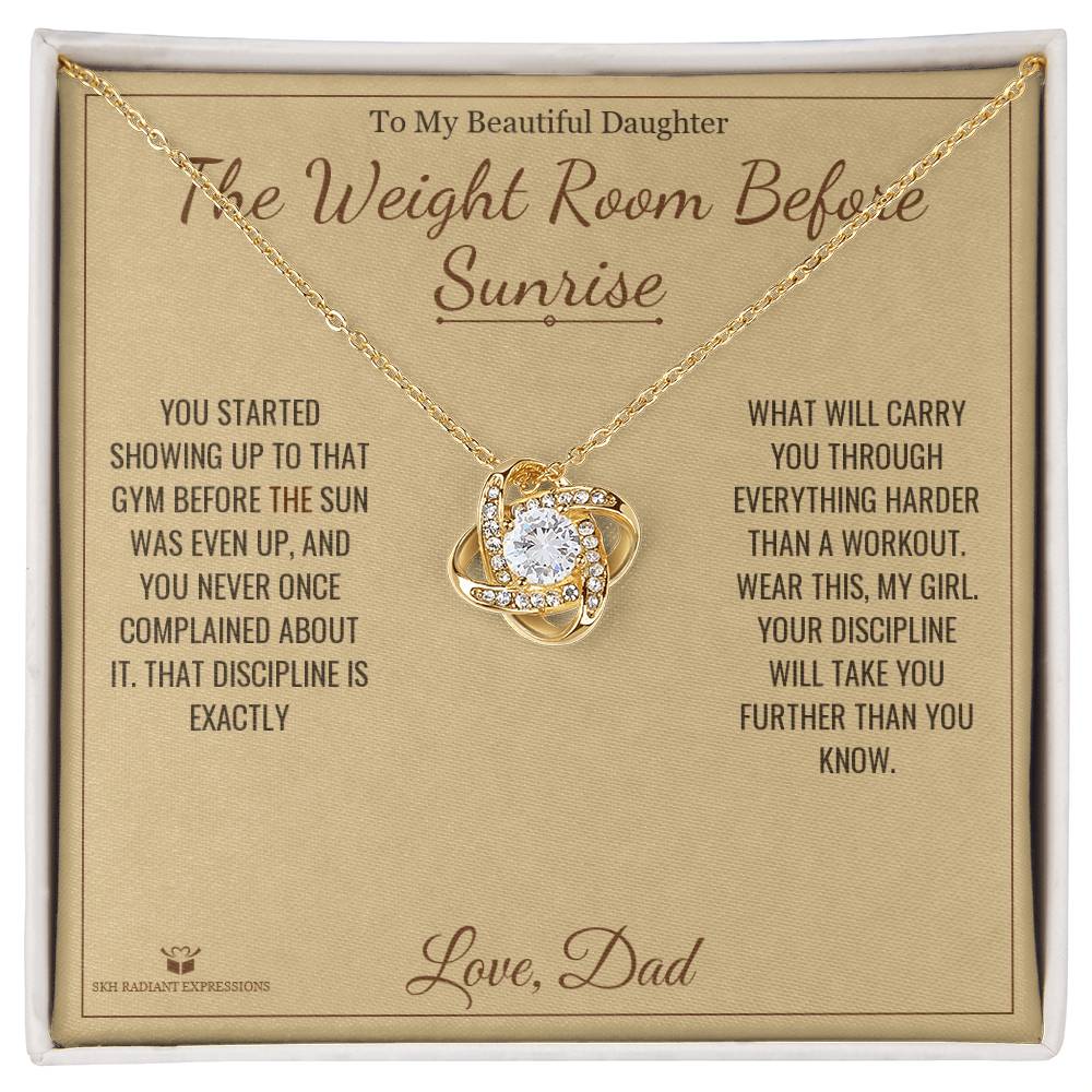 The Weight Room Before Sunrise - Love Knot Necklace for Daughter