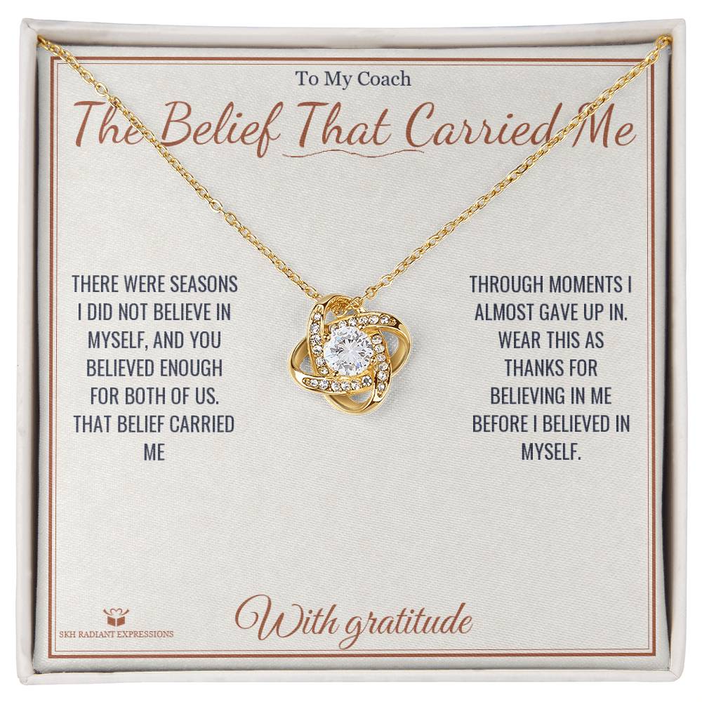 The Belief That Carried Me - Love Knot Necklace for Coach