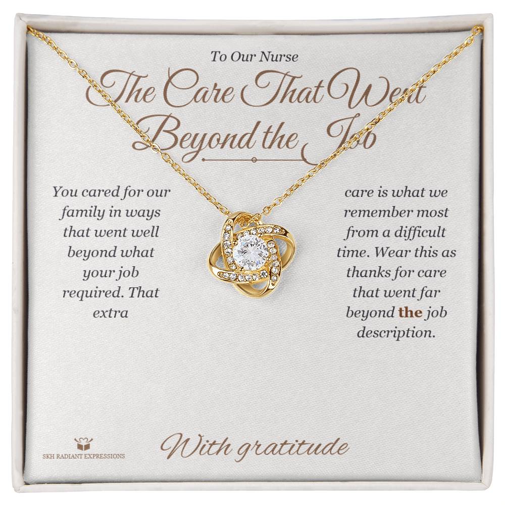 The Care That Went Beyond the Job - Love Knot Necklace for Nurse