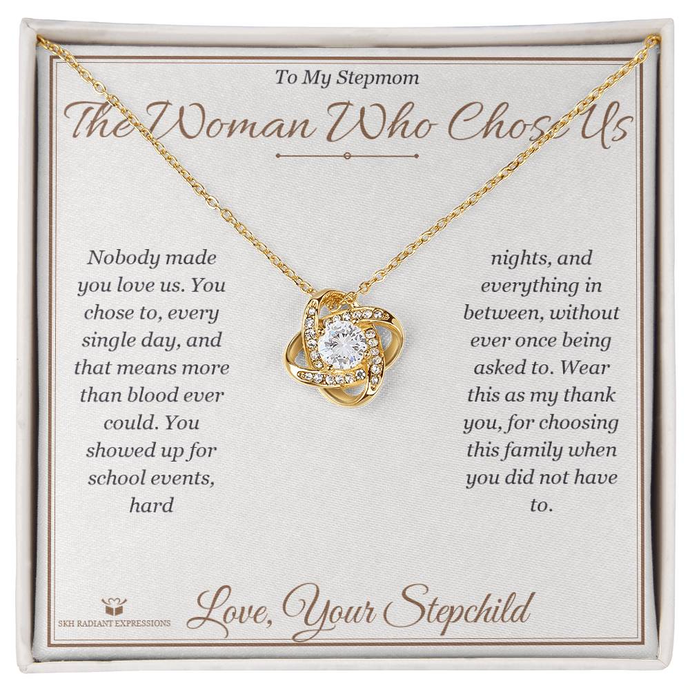 The Woman Who Chose Us - Love Knot Necklace for Stepmom