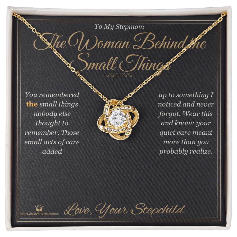 The Woman Behind the Small Things - Love Knot Necklace for Stepmom