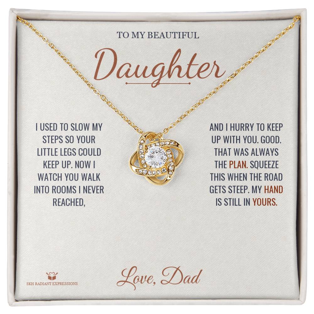 The Hand I Held - Love Knot Necklace for Daughter
