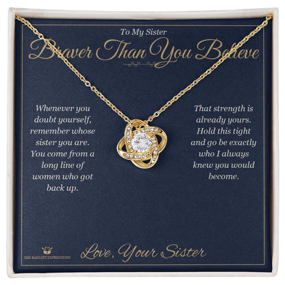 What does a Love Knot Necklace mean - gift for sister