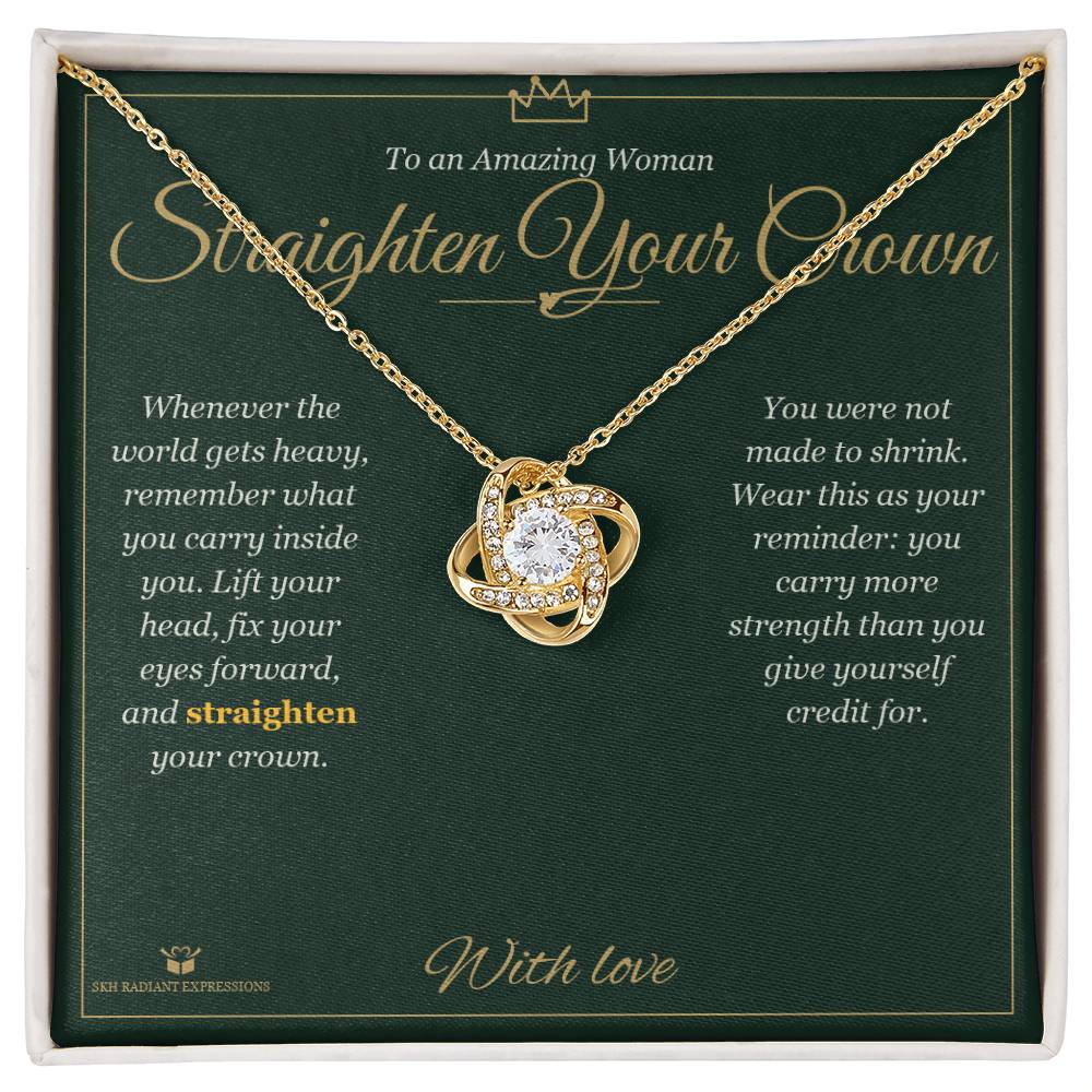Add a name to this Love Knot Necklace - gift for her