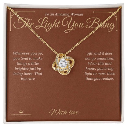 Add a name to this Love Knot Necklace - gift for her