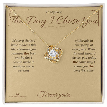 Add a name to this Love Knot Necklace - gift for partner