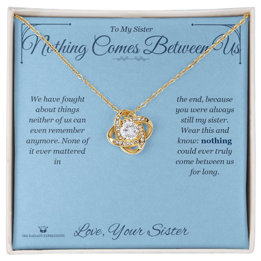 Personalized Love Knot Necklace for sister