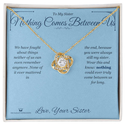 Personalized Love Knot Necklace for sister