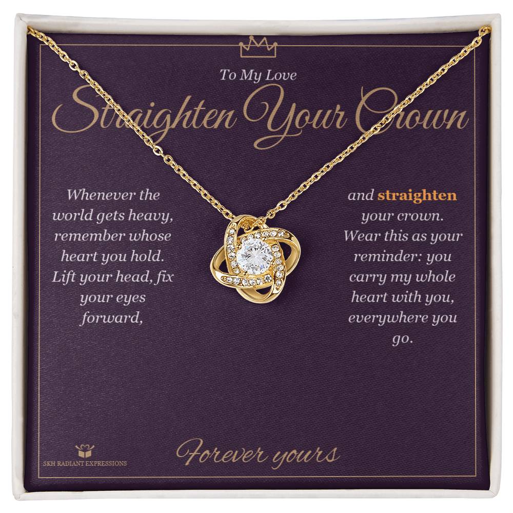 Custom name-personalized Love Knot Necklace gift for partner