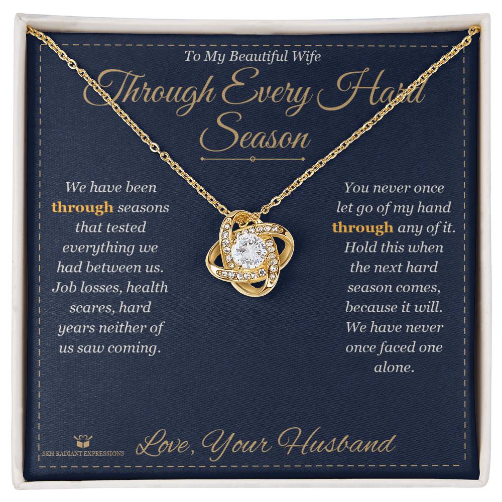 Personalized Love Knot Necklace for wife