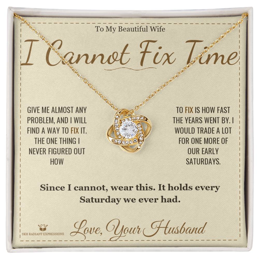 Personalized Love Knot Necklace for wife