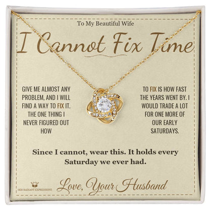 Personalized Love Knot Necklace for wife
