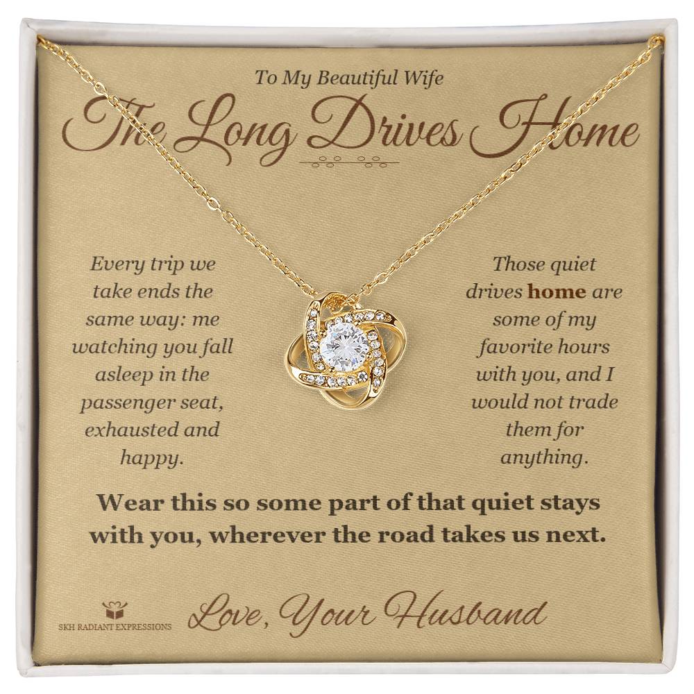 Personalized Love Knot Necklace for wife